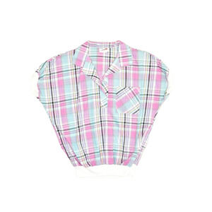 Vintage Accent Pink Plaid Button Down Shirt Women's Regular Size S Made in USA